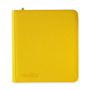 Vault X 12 XL Pocket Trading Card Zip Binder - 624 cards  enhanced Exo-Tec Album Material  26 Side-Loading Pages  Folder for Collectible Card Games  Sports  TCG (Yellow)