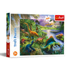 Trefl Predatory Dinosaurs 200 Piece Jigsaw Puzzle Red 19X13 Print, Diy Puzzle, Creative Fun, Classic Jigsaw For Adults And Child