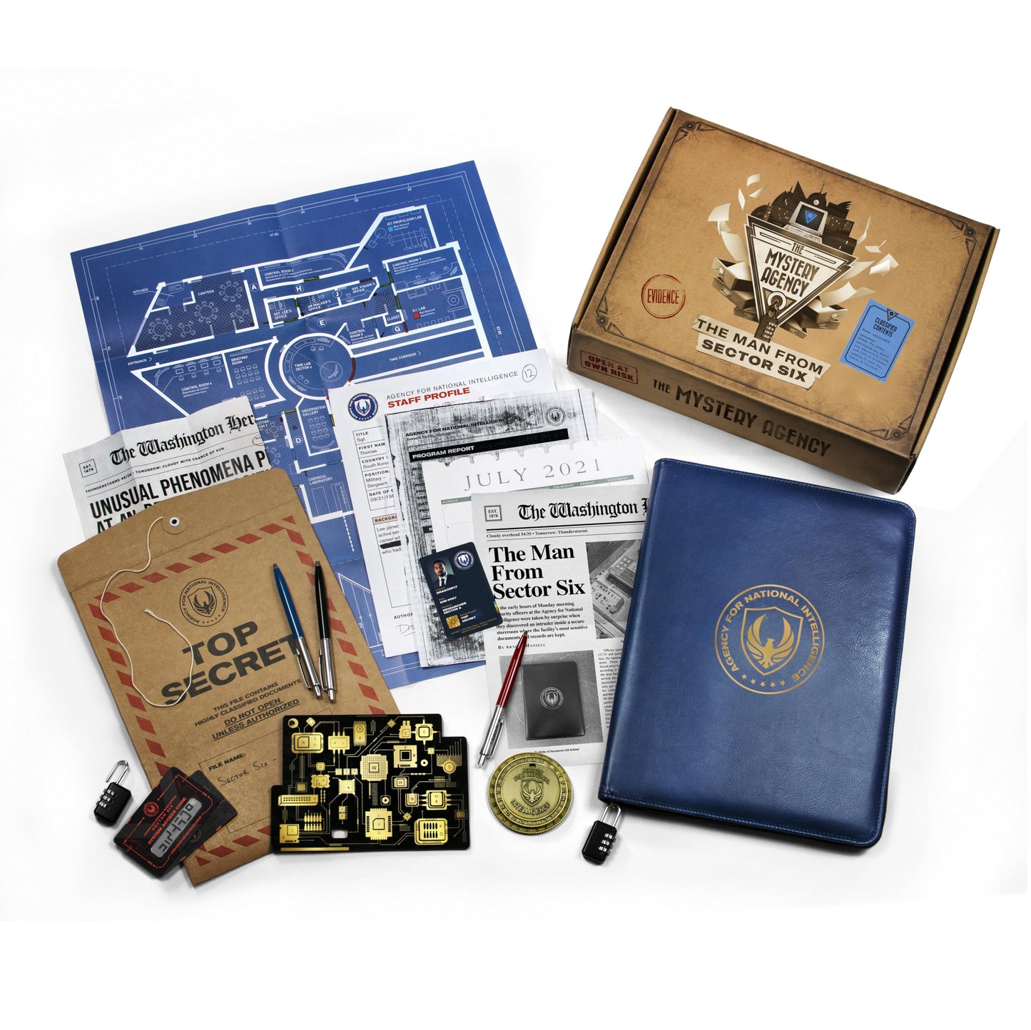 The Man From Sector Six - Secret Agent Escape-Room Board Game By The Mystery Agency
