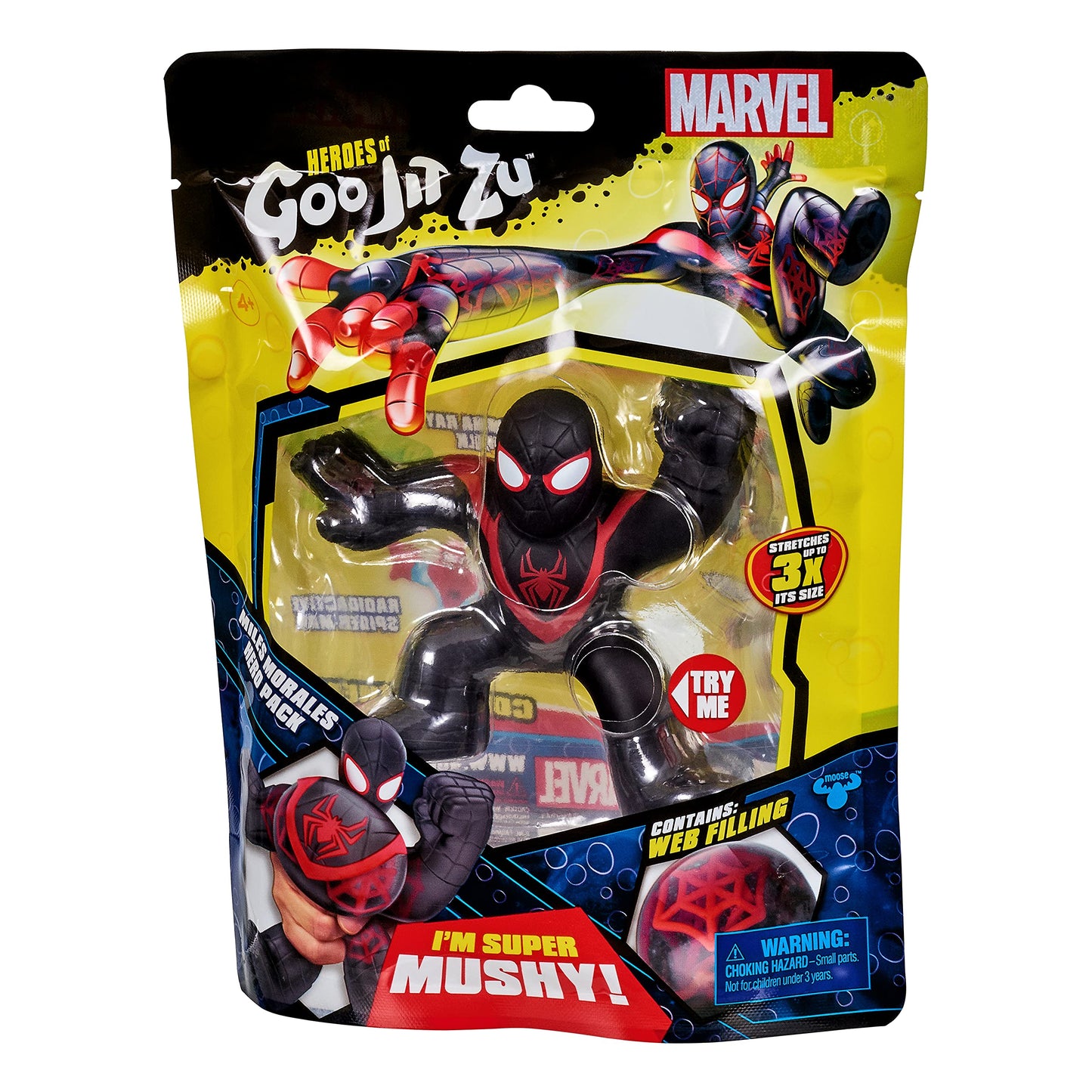 Heroes Of Goo Jit Zu Licensed Marvel S3 Hero Pack - Miles Morales, Multicolor (41201)