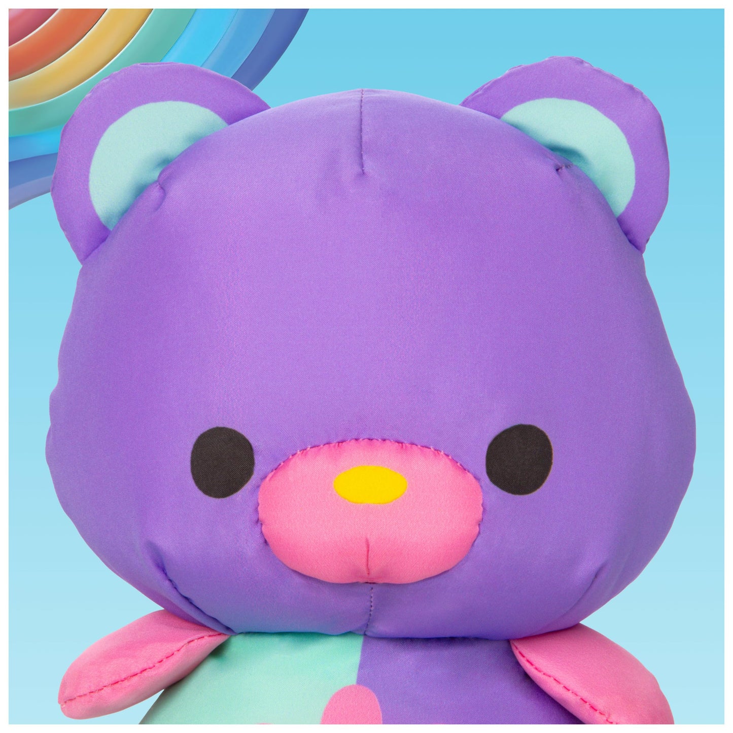 Swisheez Teddy Bear Stuffed Animal, Retro Inspired Plush Toys for Ages 3 and Up, Purple, 7