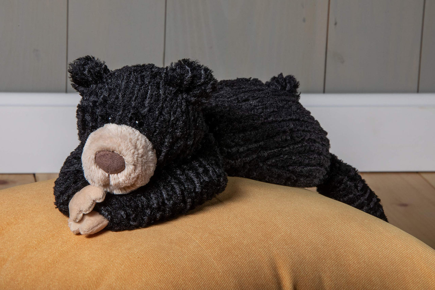 Mary Meyer Cozy Toes Black Bear Stuffed Animal Toy, 17-Inch Polyester Plush, Model 27230