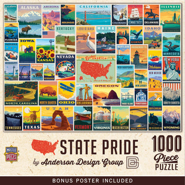 Masterpieces 1000 Piece Jigsaw Puzzle For Adults And Family - State Pride - 19.25''X26.75''