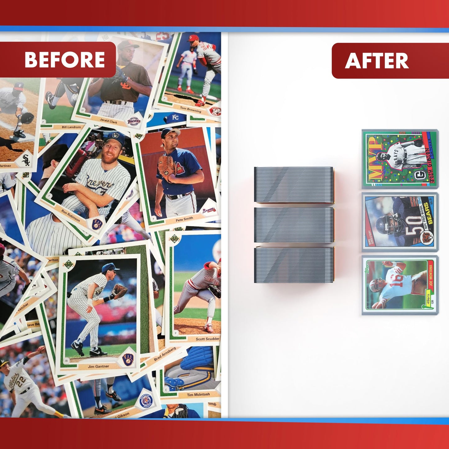 Cardboard Gold - 35pt Top Loaders for Cards - 200 Count - enhanced 3x4 Inch Trading Card Toploaders - Protect Your Baseball and Sports Cards with These Crystal Clear Hard Plastic Sleeves Protectors