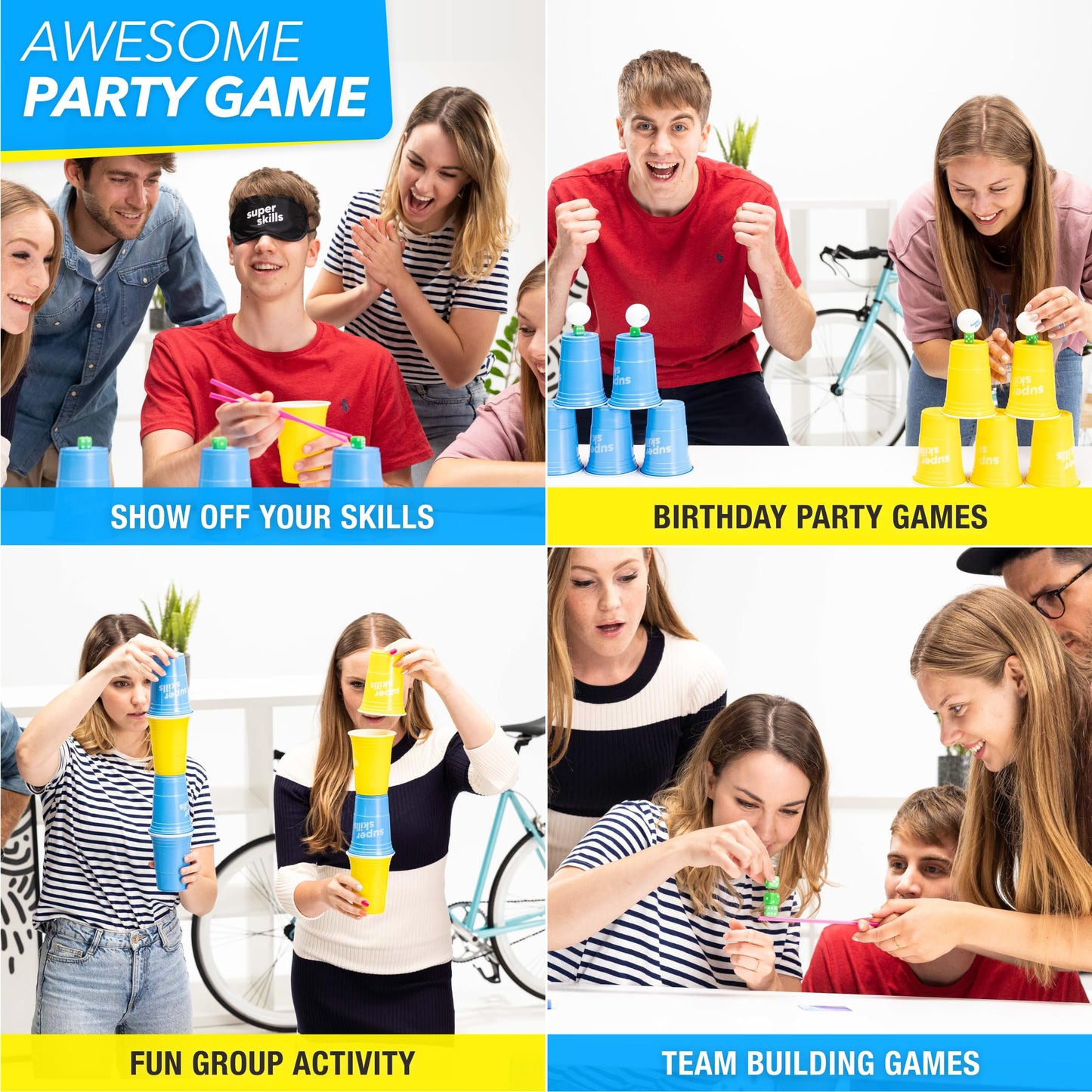 The World Game Super Skills Action Game - 120 Challenges, Medium Size, Multicolor, Model SUPER-2410-EN4