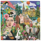 eeBoo Piece & Love: Artist & Daughter - 1000 Piece Puzzle - mature-themed Square Jigsaw  23x23  Includes Image Reference Insert  Glossy Pieces