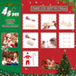 BEIREG 42pcs Christmas Elf Clothes Accessories Set - Red & Green, Polyester, Includes Clothes, Balloons, Ladder, Swing, Mini Props