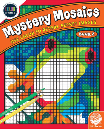 Mindware Color By Number Mystery Mosaics: (Book 2), Multi Color