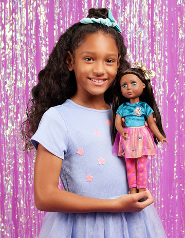 Glitter Girls Odessa 14-inch Poseable Fashion Doll - Brown Plastic, Model GG51068Z, for Girls Age 3 & Up