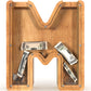 Sulevalt 12  Extra Large Wooden Letter Piggy Banks - Piggy Banks for Boys Girls Kids  Alphabet Money Banks with Initial M - Coin Banknote Bank Birthday/Christmas for Kids
