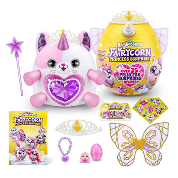 Rainbocorns Fairycorn Princess Surprise (Kitty) By Zuru 11' Collectible Plush Stuffed Animal, Surprise Egg, Wearable Fairy Wings, Magical Fairy Princess, Ages 3+ For Girls, Children