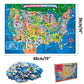MOTYAWN USA Map Puzzle for Kids - 200 Piece United States Puzzle - 50 States with Capitals for Kids Ages 4 and Up  America Jigsaw Puzzle Childrens Geography Puzzles Preschool Toys