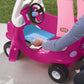 Little Tikes Princess Cozy Coupe Ride-On Toy, Large Magenta Plastic Car with Doors, Steering Wheel, Horn, Model 630750M