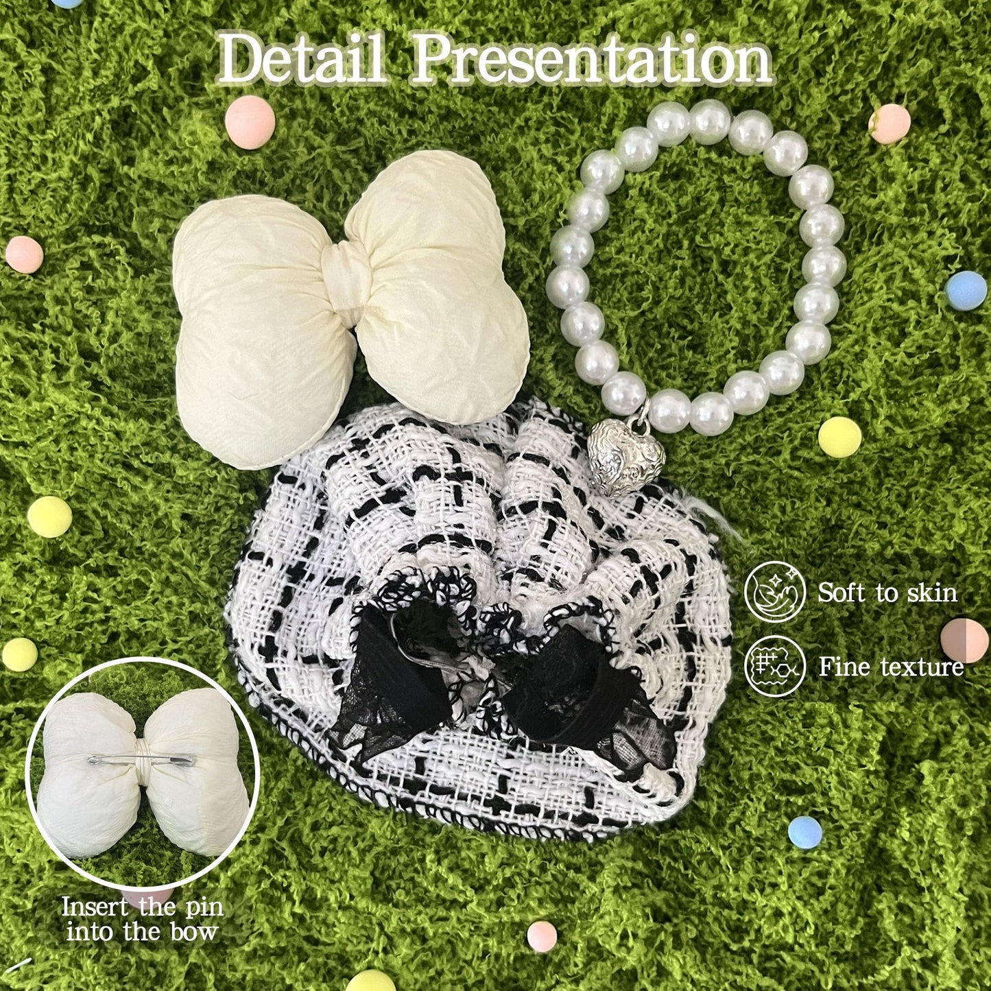 17cm Doll Clothes Set & Outfit Set for 17cm Dolls - enhanced Fashion Dresses with Accessories  elegant Chic Doll Clothing & Style Bundle Black and White