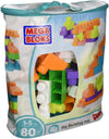 Mega Bloks Big Building Bag - Light Blue Plastic Blocks - Model DWR75