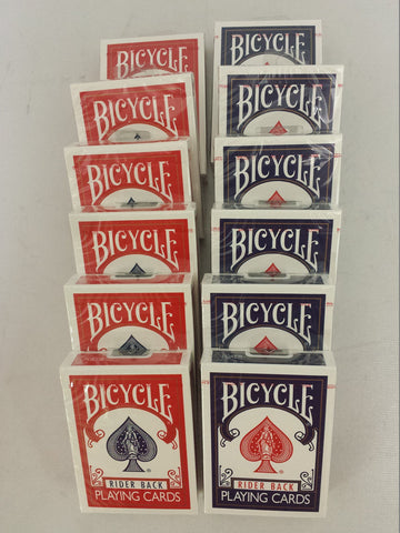 Bicycle 6553514 1 Dozen Standard 12 Decks Pack Blue And Red By Us Playing Cards