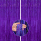 PartyWoo 2 pcs Purple Foil Fringe Curtain, Metallic Tinsel Fringe Backdrop Door Fringe, Purple Streamers Backdrop for Mermaid Bi
