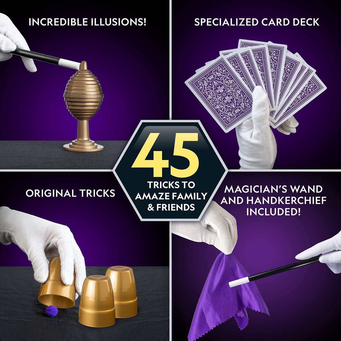 National Geographic Magic Kit - 45 Magic Tricks For Kids To Perform With Step-By-Step Video Instructions For Each Trick Provided