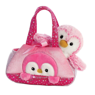 Aurora® Fashionable Fancy Pals™ Pompom Penguin™ Stuffed Animal - On-The-Go Companions - Stylish Accessories - Pink 7 Inches