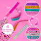 Horizon Group USA Barbie Sparkle Bracelet Making Kit - 4 Reversible Bracelets, 100+ Stickers, DIY Friendship Jewelry, Multi Color