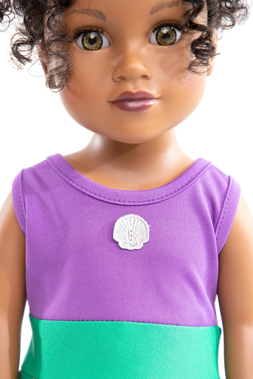 Little Adventures Twirl Princess Doll Dress (Mermaid) - Doll Not Included - Machine Washable Child Pretend Play And Party Doll Clothes With No Glitter