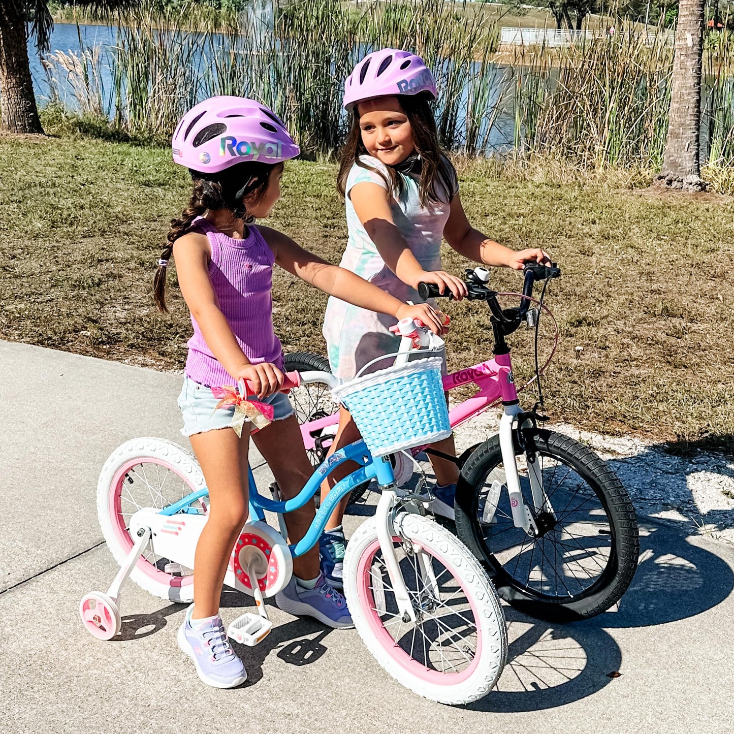 RoyalBaby 16/18 Kids Bike Training Wheels - Pink, 1 Pair for 16 Inch & 18 Inch Bicycles, Safe & Durable Support