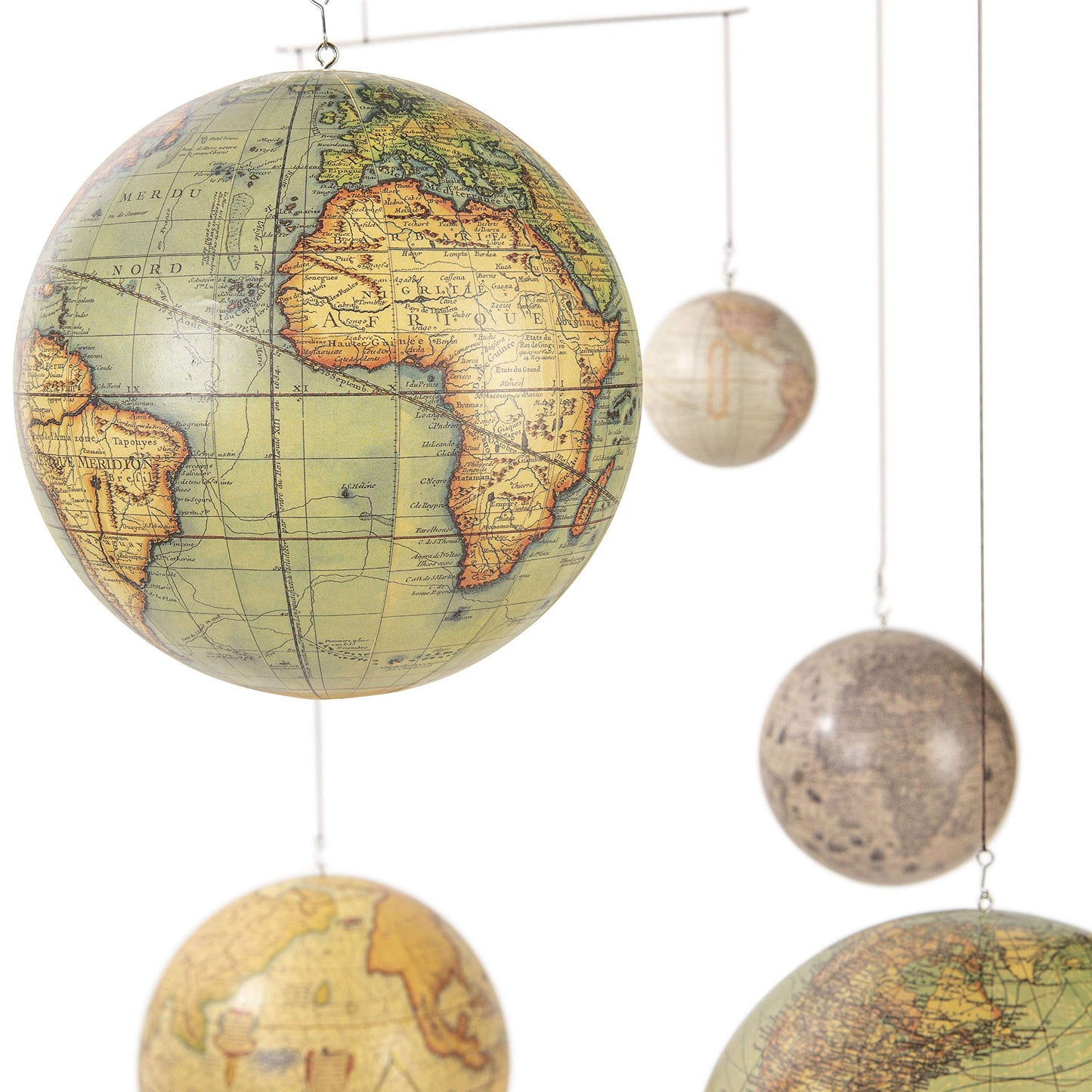 Authentic Models World Globe Mobile - Multicolored, Model GL060, Decorative, Educational, Unique Design