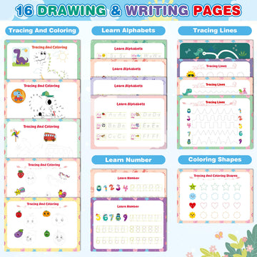 Mr.Tn Busy Book For Toddlers - Preschool Reading Activity Handwriting Busy Book, Montessori Sensory Learning & Education Toys, Christmas Birthday Travel Gifts For Age 3 4 5 6 Year Old Boys Girls