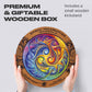 Unidragon Original Wooden Jigsaw Puzzles - Mandala Spiral Incarnation, 350 Pcs, King Size 13'X13', Beautiful Gift Package, Unique Shape Best Gift For Adults And Kids