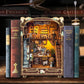 STRUCWOOD Book Nook Kit-DIY Dollhouse Kit Wooden Miniature Studio with Dust Cover Bookshelf Decor 3D Puzzle Book Nooks for Adult