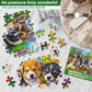 300 Piece Puzzles for Adults,Fun Puppies Puzzle for Adults Teens,Large Piece Cute Dogs Jigsaw Puzzle for Kids Ages 8-10 10-12,Gl