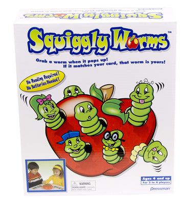 Pressman Squiggly Worms - No Reading Required Color Matching And Counting Action Game Multi Color, 5'