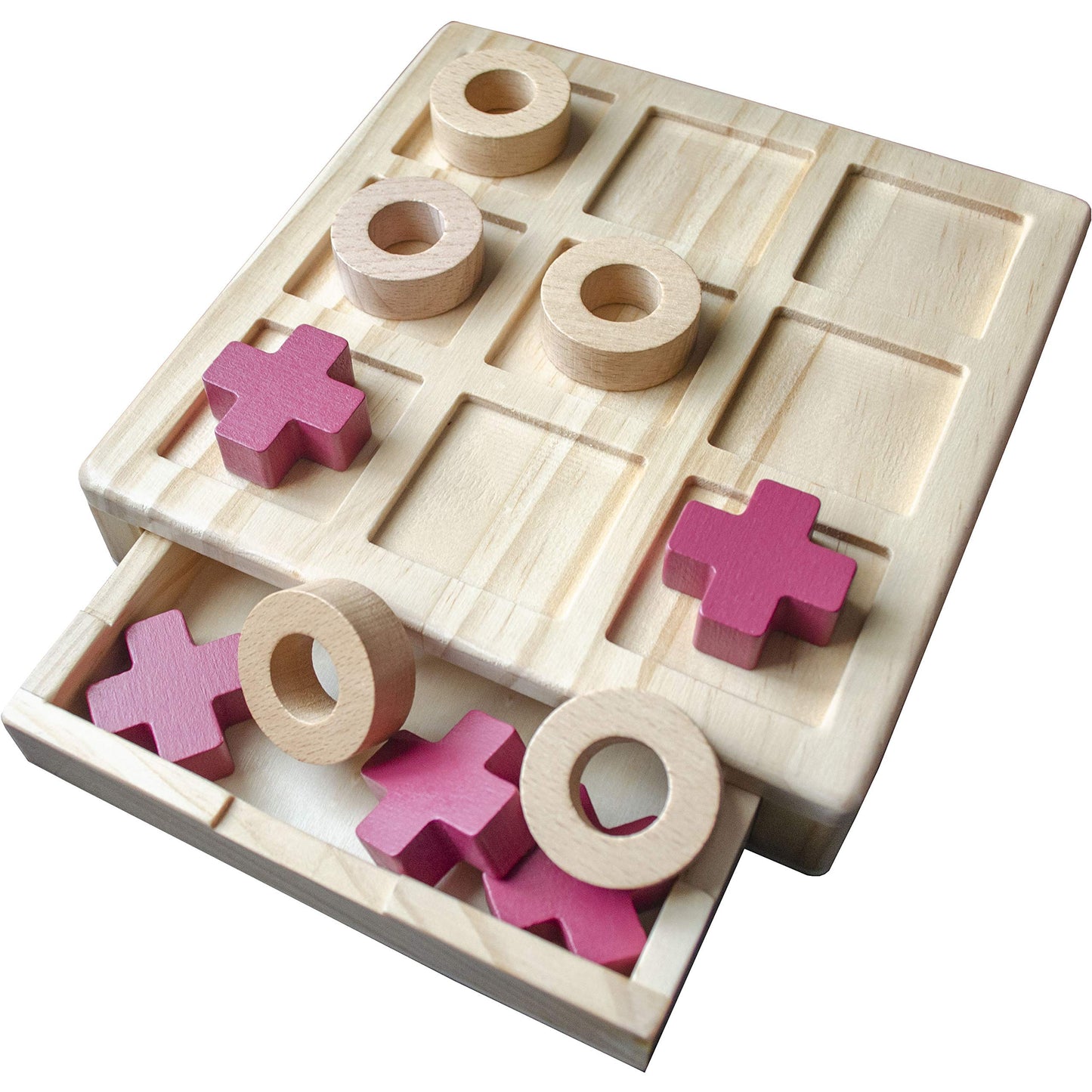 Aerolf Tic Tac Toe Wooden Board - Family Game, Classic Wooden Board Game, Classical Family Board Game, Strategy Board Game, Outd