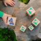 The Freckled Frog Life Cycle Wooden Blocks - Set Of 5 - Ages 12M+ - Science Toys For Toddlers - Explore 5 Stages Of The Moth, Butterfly, Chicken, Frog