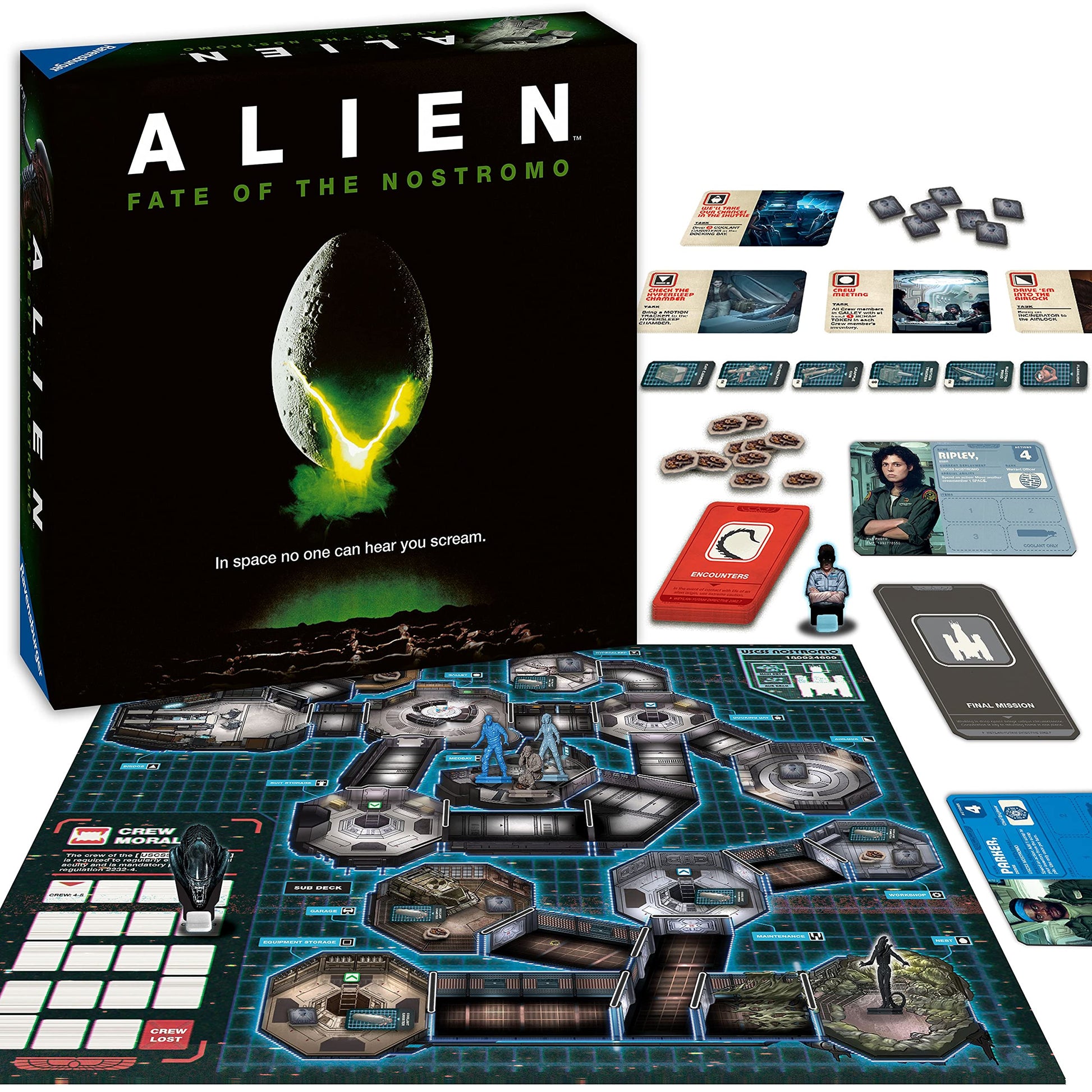 Ravensburger Alien: Fate of The Nostromo Board Game for Ages 10 & Up - A Cooperative Strategy Game of Suspense-New