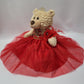 Kinnex Collections Since 1997 20' Quince Anos Quinceanera Last Doll Teddy Bear With Dress (Centerpiece) ~ B16632-14G (Red - Gold Trim)