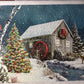 Springbok The Falling Snow 500 Piece Jigsaw Puzzle For Adults Features A Holiday Cabin Glowing In The Snow With A Decorated Christmas Tree Beside It