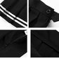 Beautifulfashionlife Girl`S Plaid Check Flat Pleated Skirts School Sailor Suit White Stripes (L,Black)