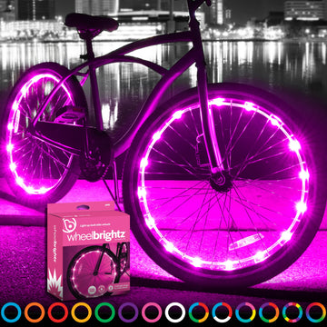 Bike Wheel Lights (2 Tires) Pink Bike Lights For Night Riding Pink Bicycle Lights Front And Rear Bicycle Accessories For Girls B