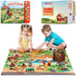 Lil-Gen Farm Animal Toys, Playmat And Education Animal Sound Book, 22Pcs - 20 Small Animal Figurines, 1 Playmat, 1 Sound Book - Toy Farm Animals For Children 3+, Farm Playset For Boys/Girls
