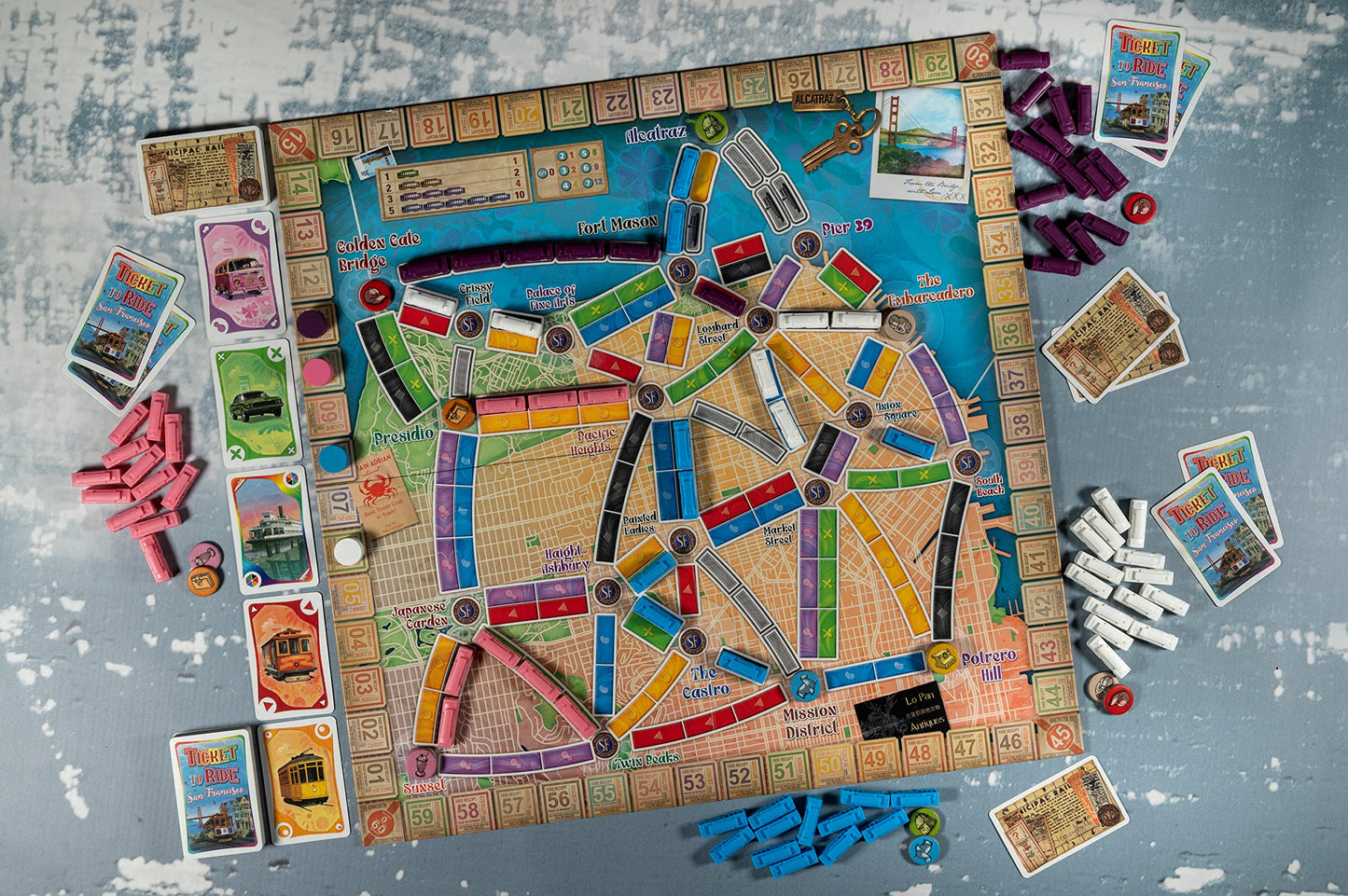 Asmodee Ticket to Ride San Francisco Board Game - Fast-Paced Railway Adventure in The City by The Bay! Fun Family Game for Kids & mature-themeds  Ages 8+  2-4 Players  10-15 Minute Playtime