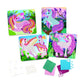 ORB The Factory Sticky Mosaics Unicorns, Pink/Teal/Blue/Purple, 12 x 2 x 10.75