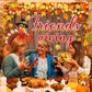 Friendsgiving Banner Backdrop Happy Thanksgiving Friends Giving Photography Backgound Friendsgiving Pumpkin Harvest for Fall Par
