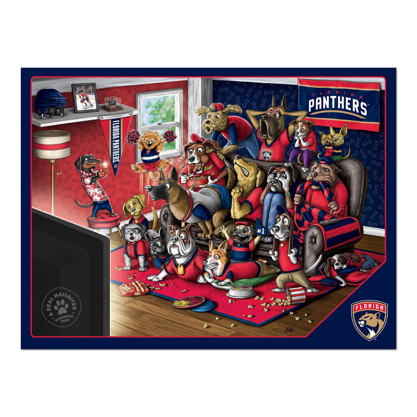 Youthefan Nhl Florida Panthers Purebred Fans 500Pc Puzzle - A Real Nailbiter