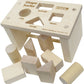 Maple Landmark Shape Sorter Bench - Small Natural Maple Toy