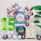 Smlpuame 40 Inch Number Balloon 0-9 Green Large Number 15 Balloons,Digital Balloons For Birthday Party Celebration Decorations S