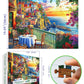 Italy Cinque Terre Jigsaw Puzzles for mature-themeds 1000 Pieces Coastal Village Beautiful Landscape Scenery Sunset View with Letters on Back Hard Impossible Difficult challenging Family Puzzle (27.5 x19.6 )