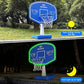 LED Pool Basketball Hoop Poolside, Large Solar Powered Basketball Hoop for Pool, Swimming Pool Basketball Game Toys with Lengthe