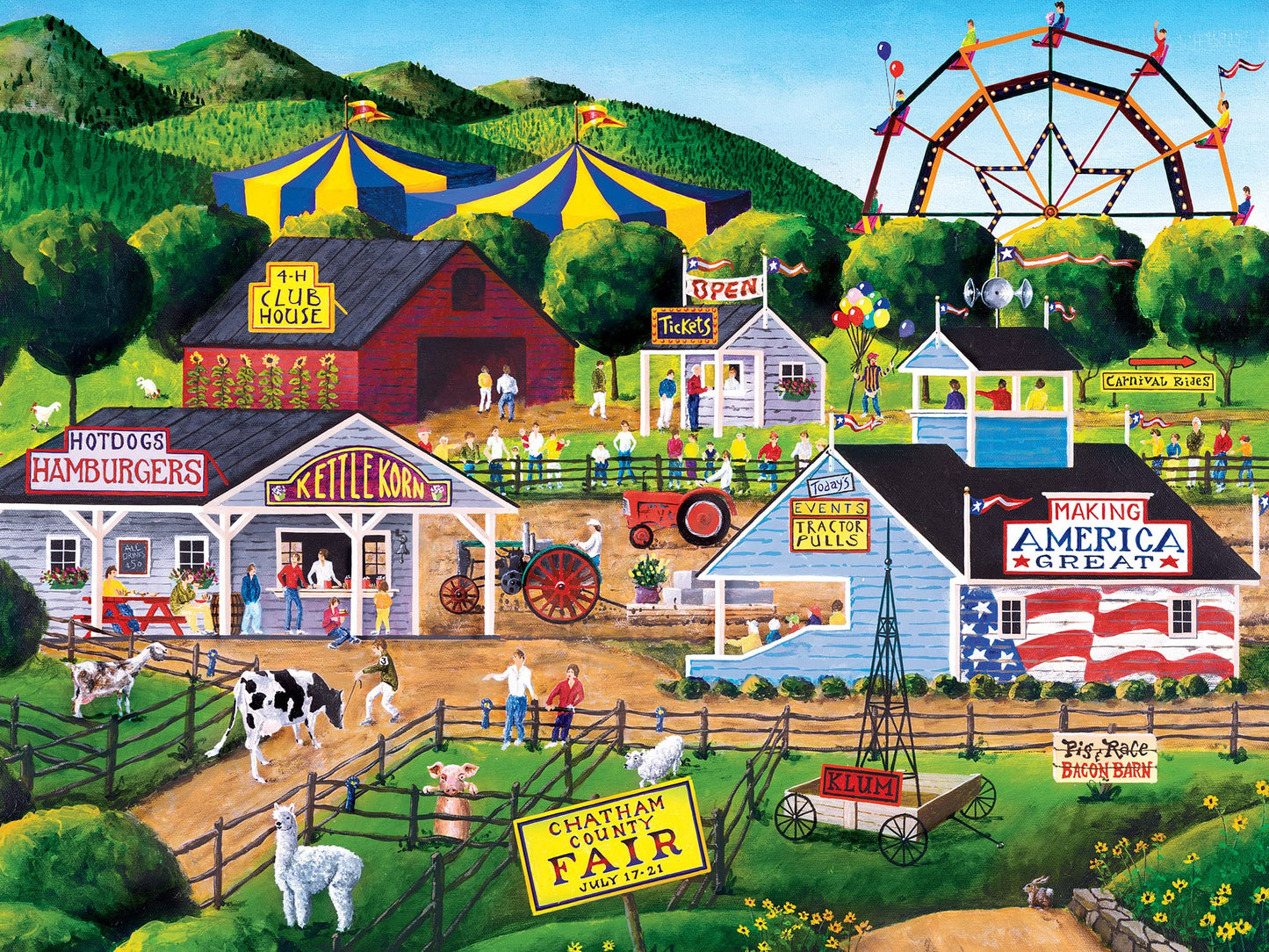 Masterpieces 400 Piece Jigsaw Puzzle For Adults, Family, Or Youth - Summer Carnival - 18''X24''