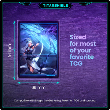 Titanshield Premium Clear Card Sleeves Compatible With Standard Sized Board Games, Mtg Magic The Gathering, Pokemon, Lorcana And Trading Cards 2.5' X 3.5' 66X91Mm (150 Sleeves)